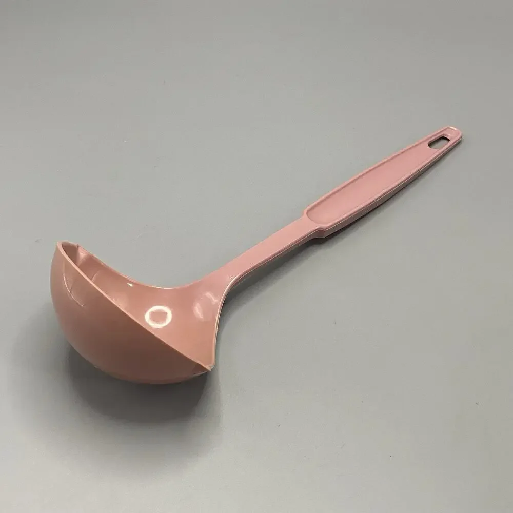 Vintage‎ EKCO USA Pink Nylon Ladle Rose 1980s Utensil 11 in Double Spout